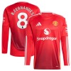 Camiseta de fútbol Manga Larga Manchester United B. Fernandes 8 Primera Equipación 2024-25 - Hombre